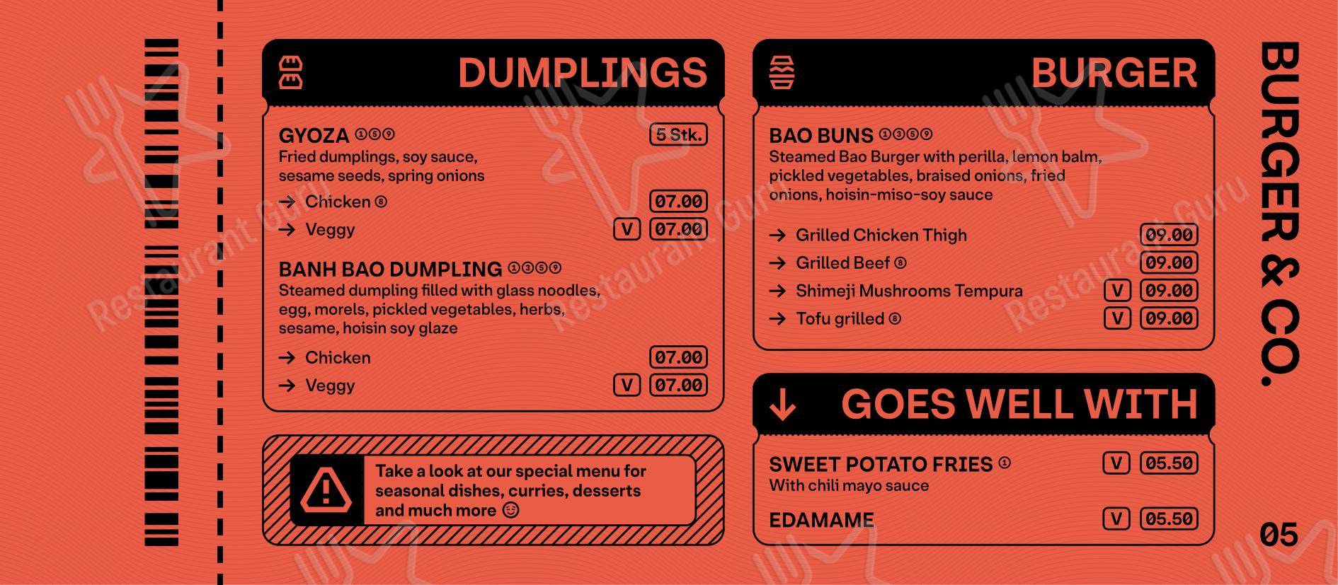 Menu bar pour PHO - Noodlebar (Mitte) restaurant