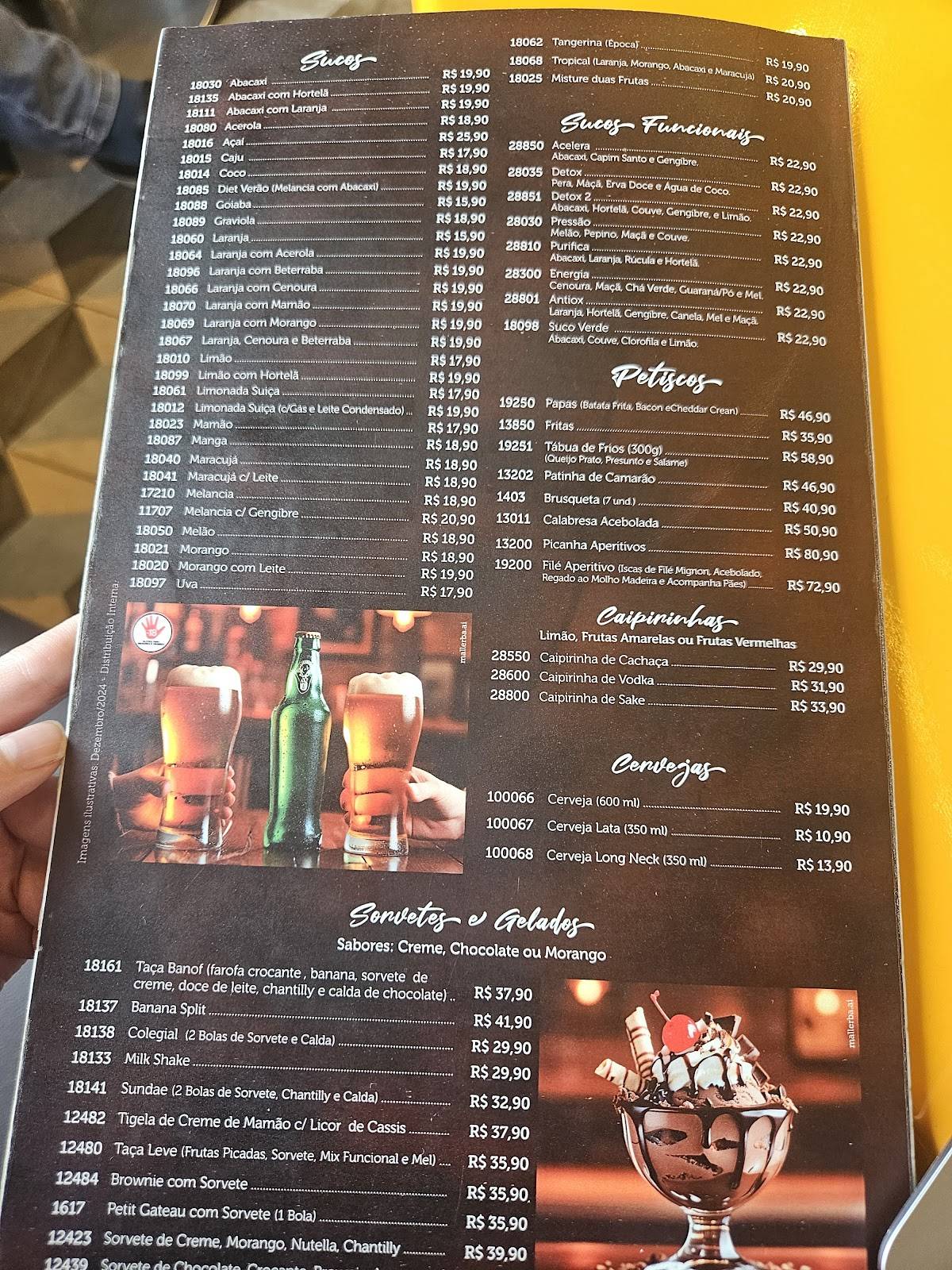 Merci Padaria cardápio