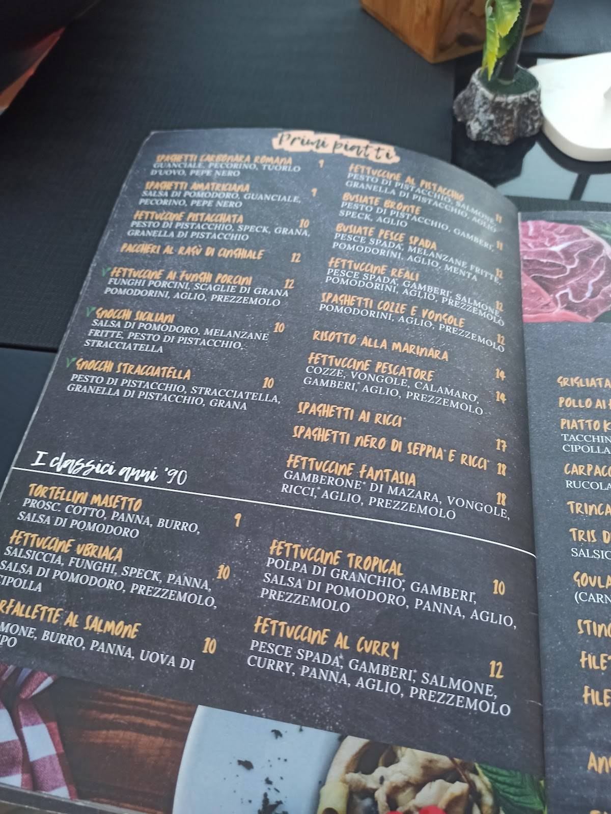 Menu di Maracanà pub 