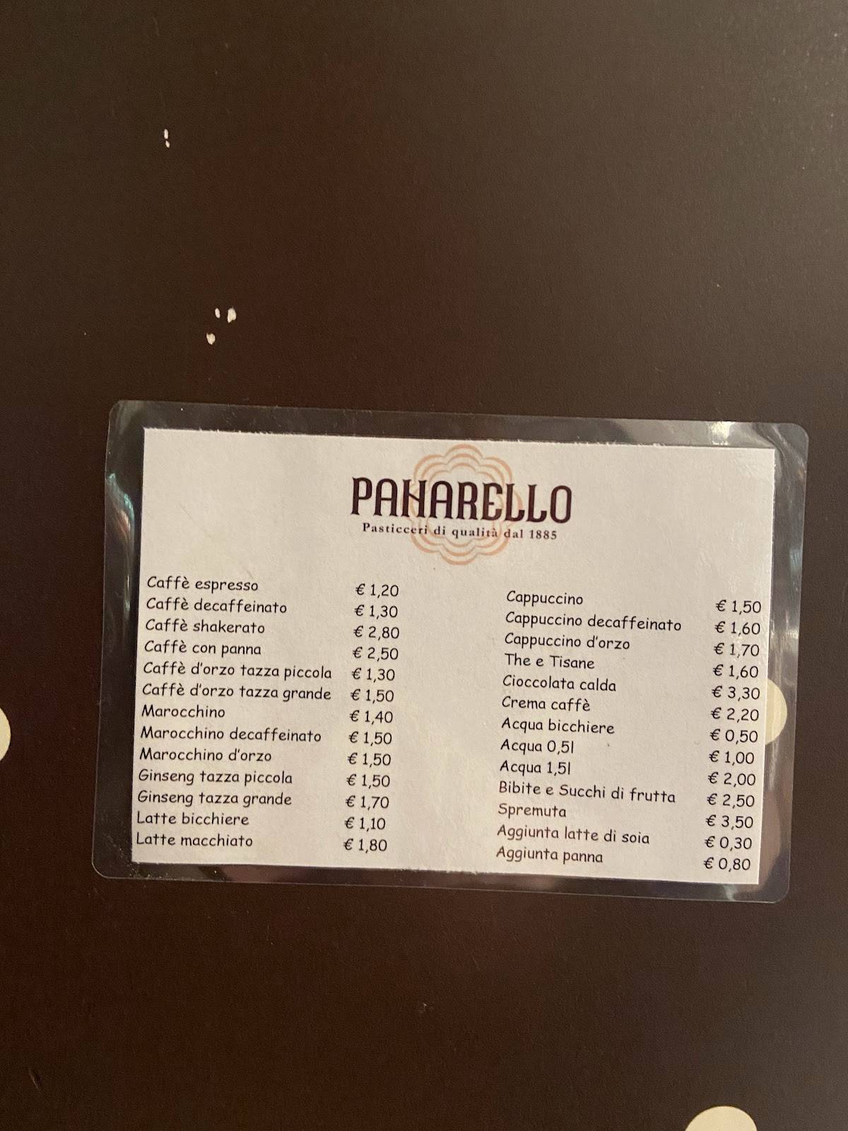 Menu di Panarello Ambrodolci...pasticceria 