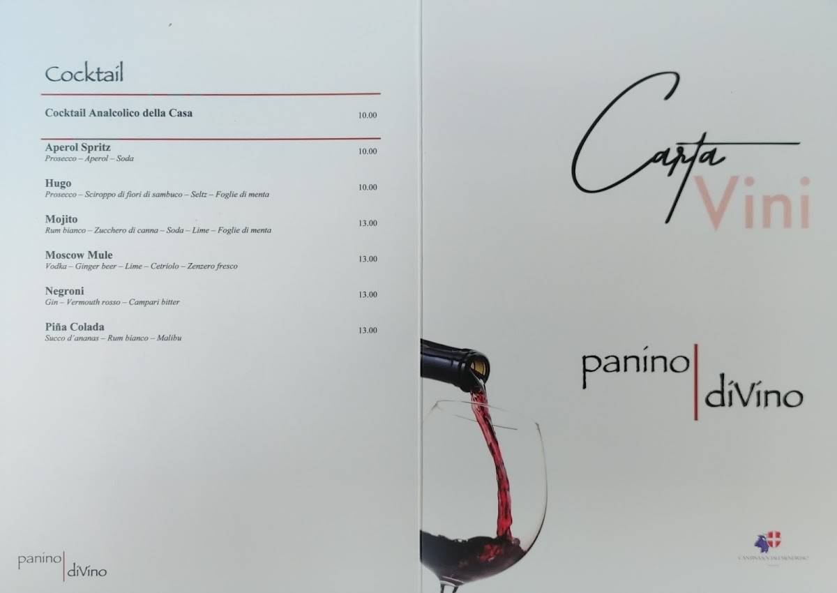 Menu di Panino Divino 