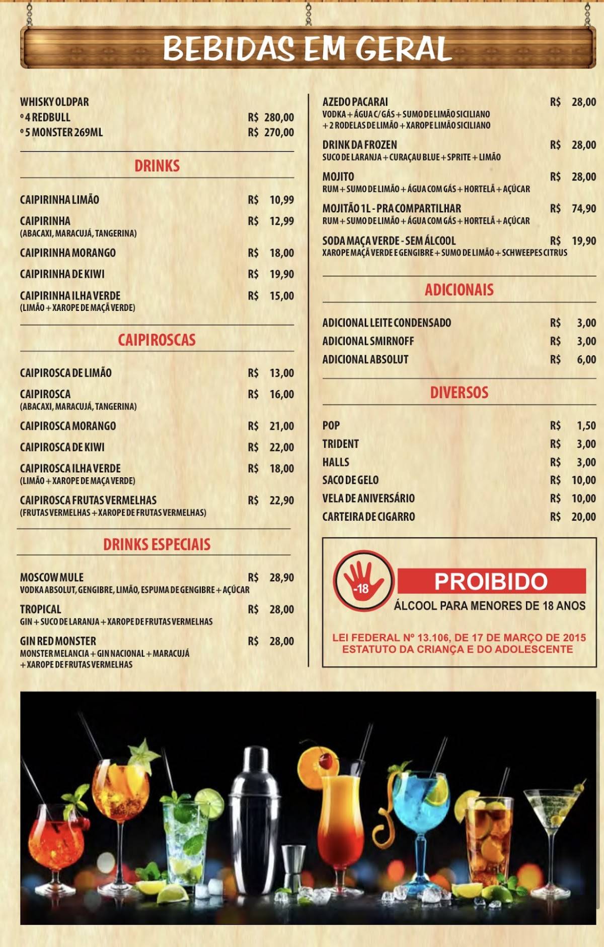 Pão de Alho Bar. cardápio