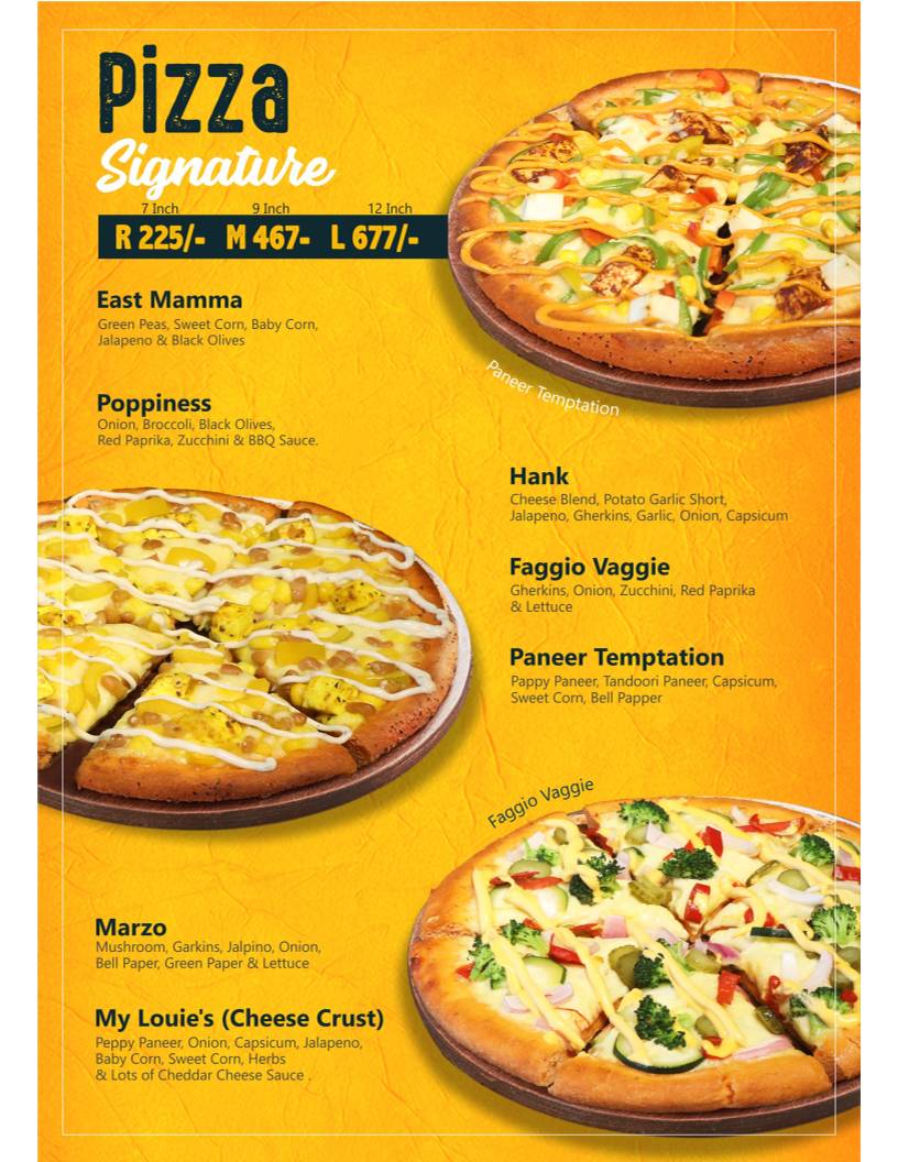 Papa Louie's Pizza Maninagar menu