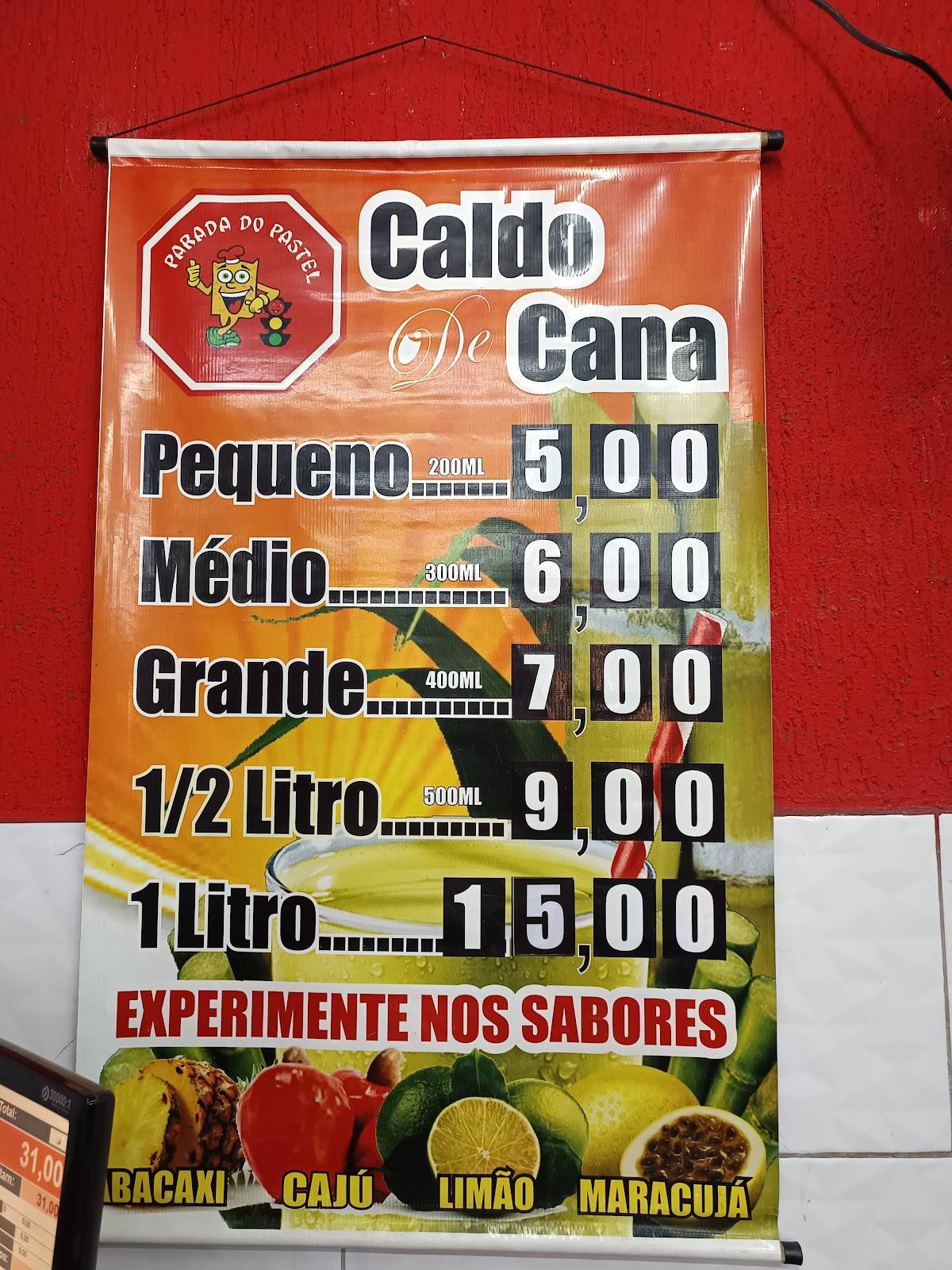 Parada Do Pastel cardápio