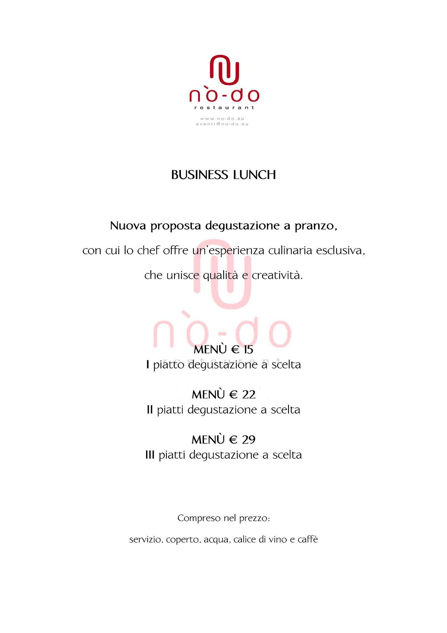 Menu di Ristorante no-do 