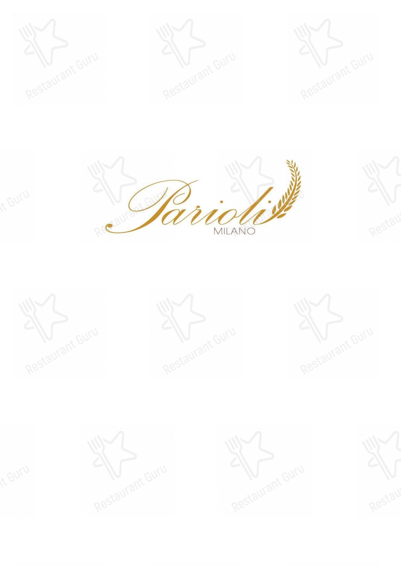 Основное меню per Parioli - Ristorante Romano a Milano in Milano