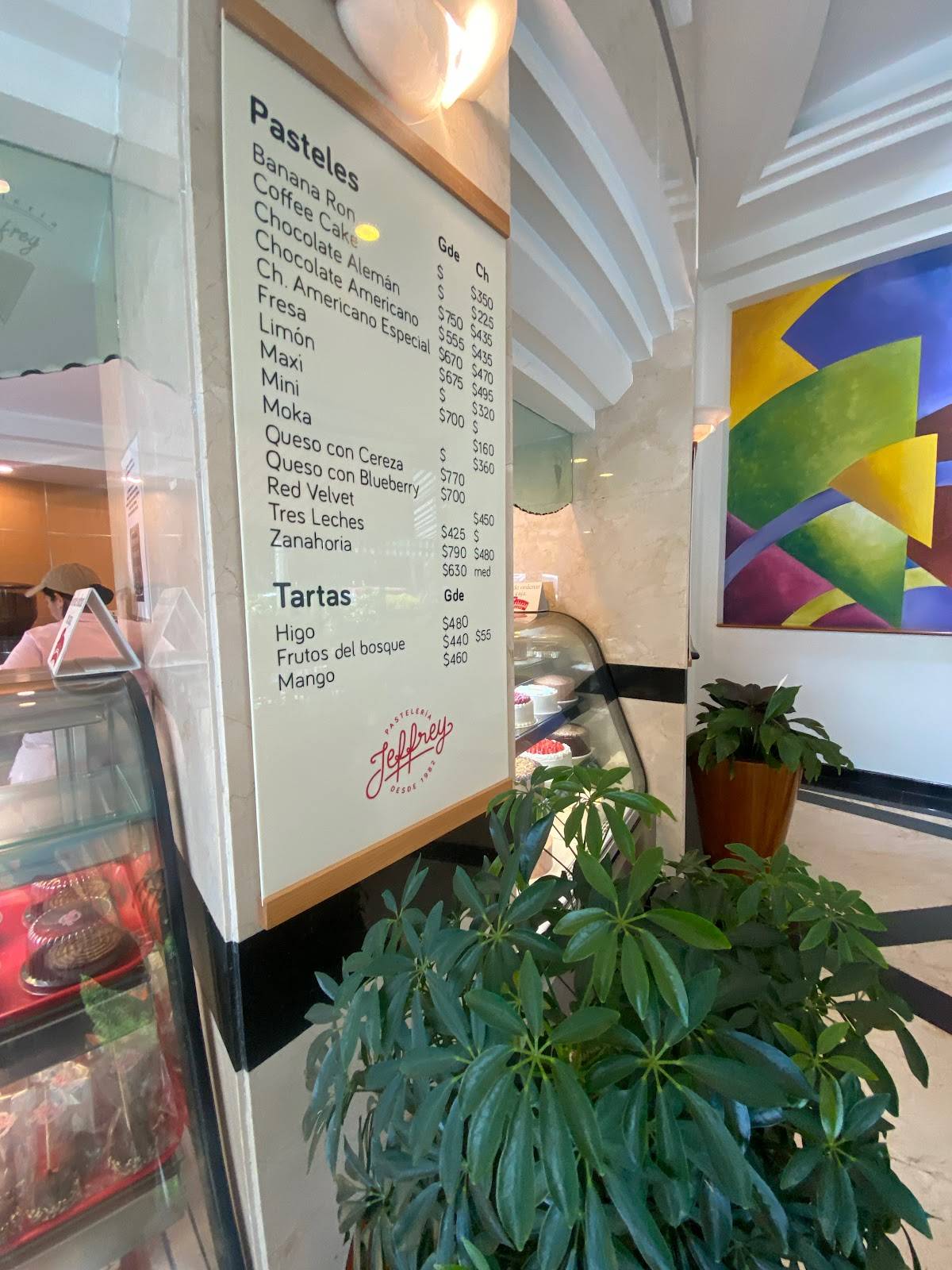 Carta De Cafetería Pastelería Jeffrey Guadalajara Av Rubén Darío 1108
