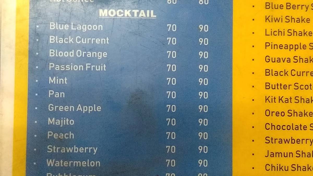 Pb11 Food Junction menu