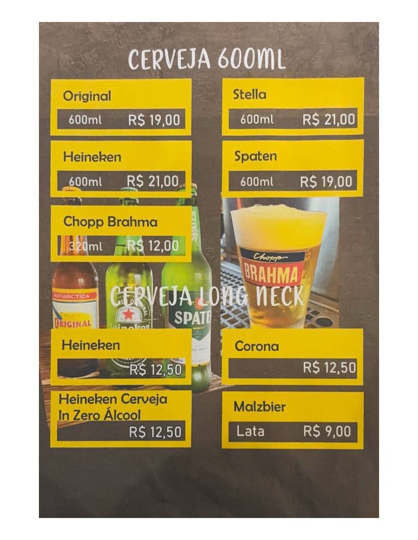 Peña del Sur cardápio