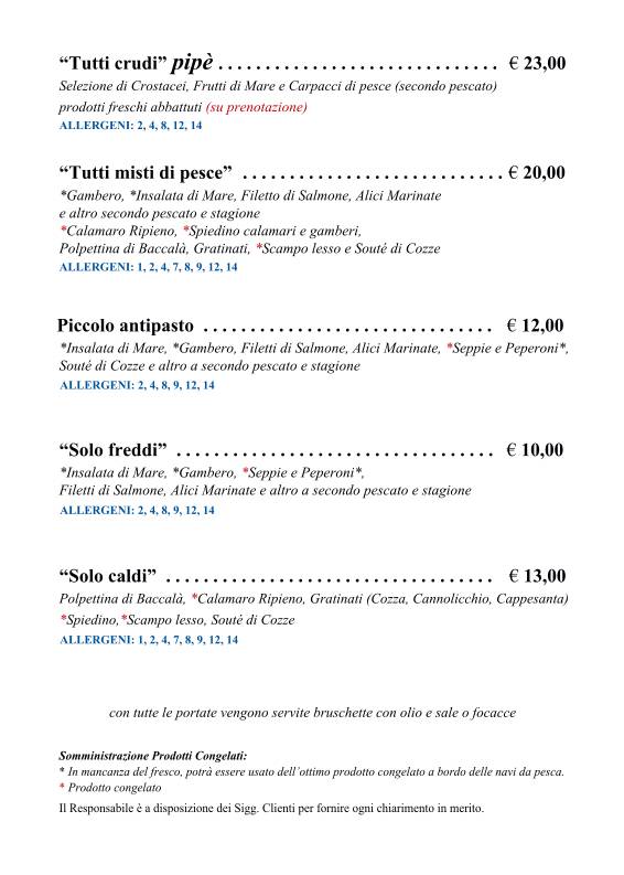 Menu di PiPè 
