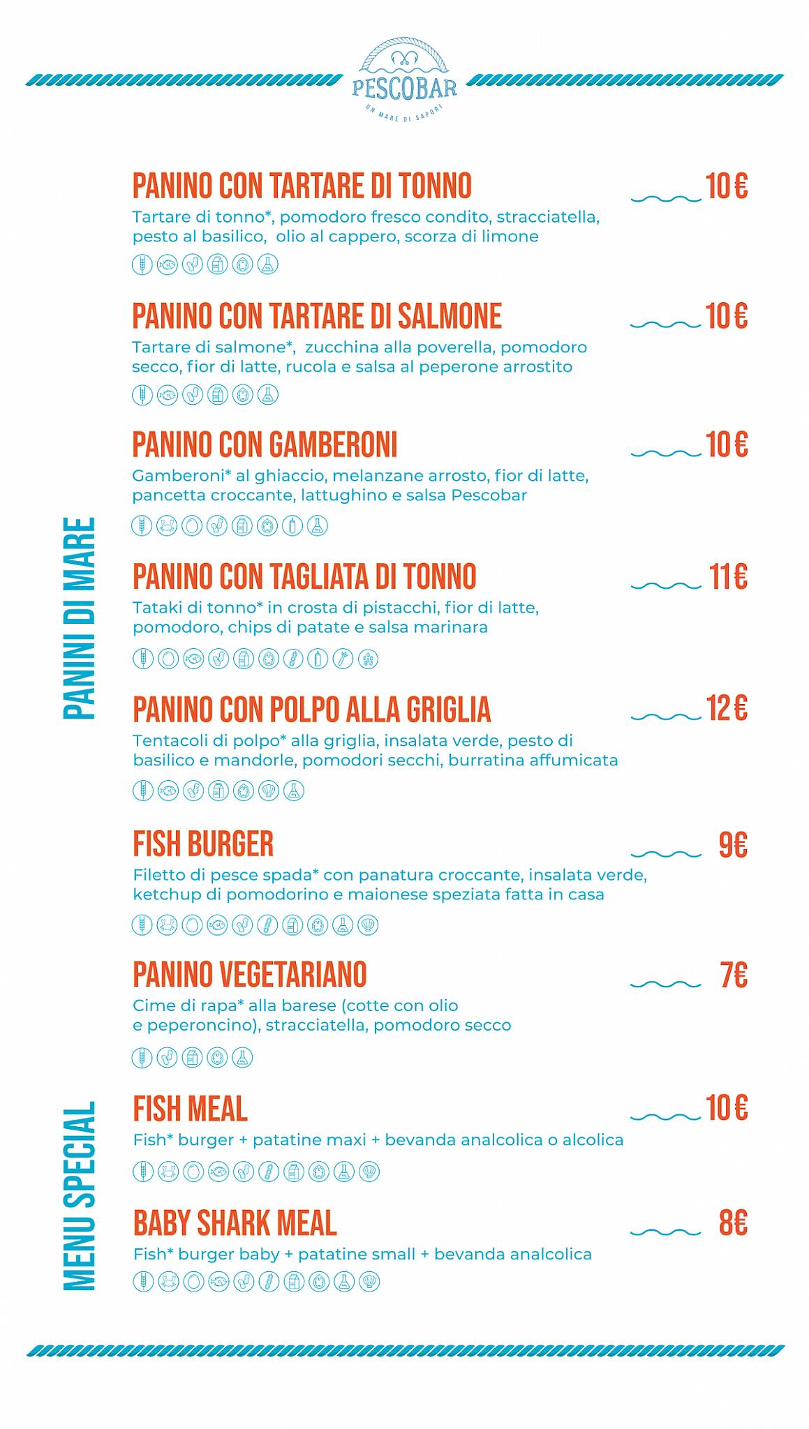 Menu di Pescobar 