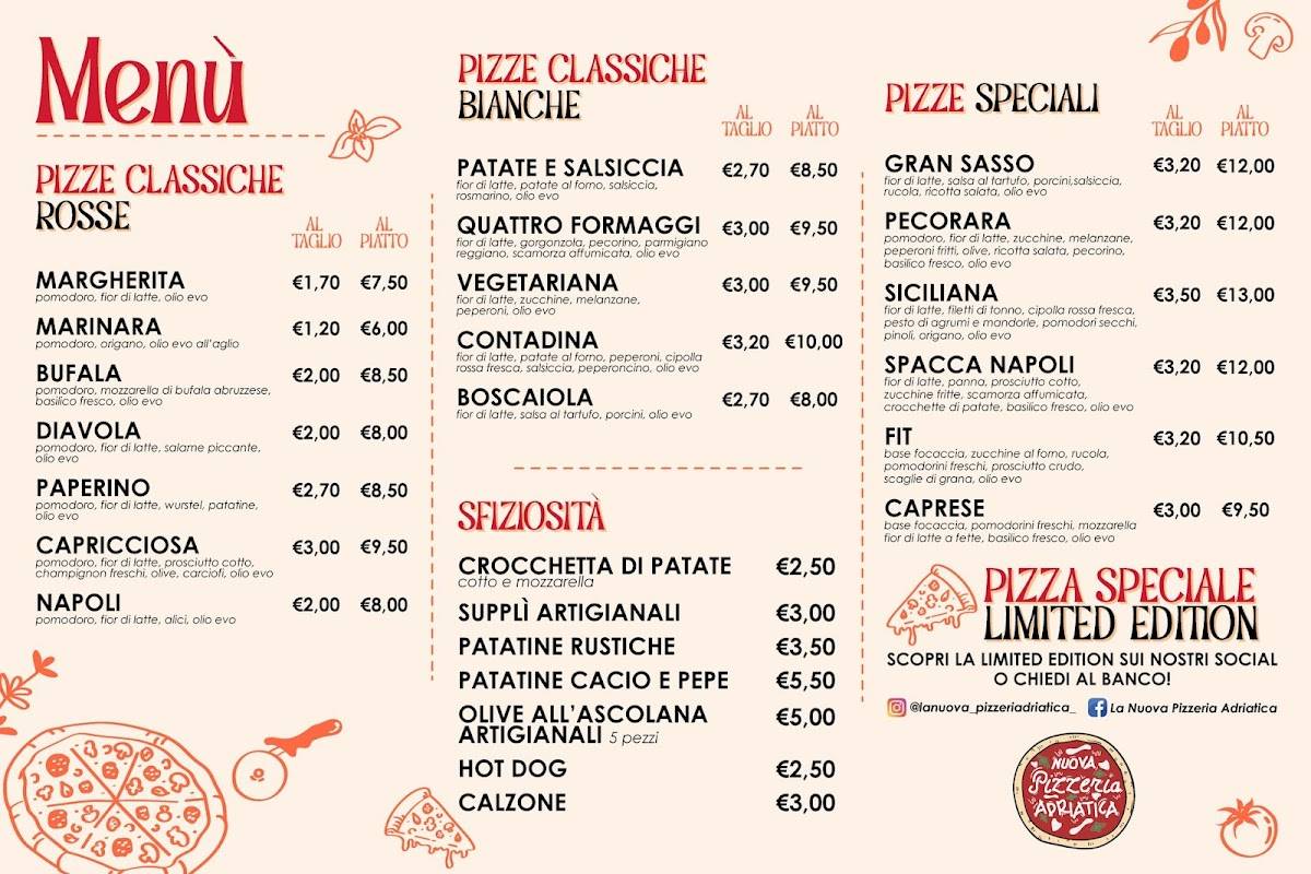 Menu di Pizzeria Esposito - Pizzeria Gastronomia 
