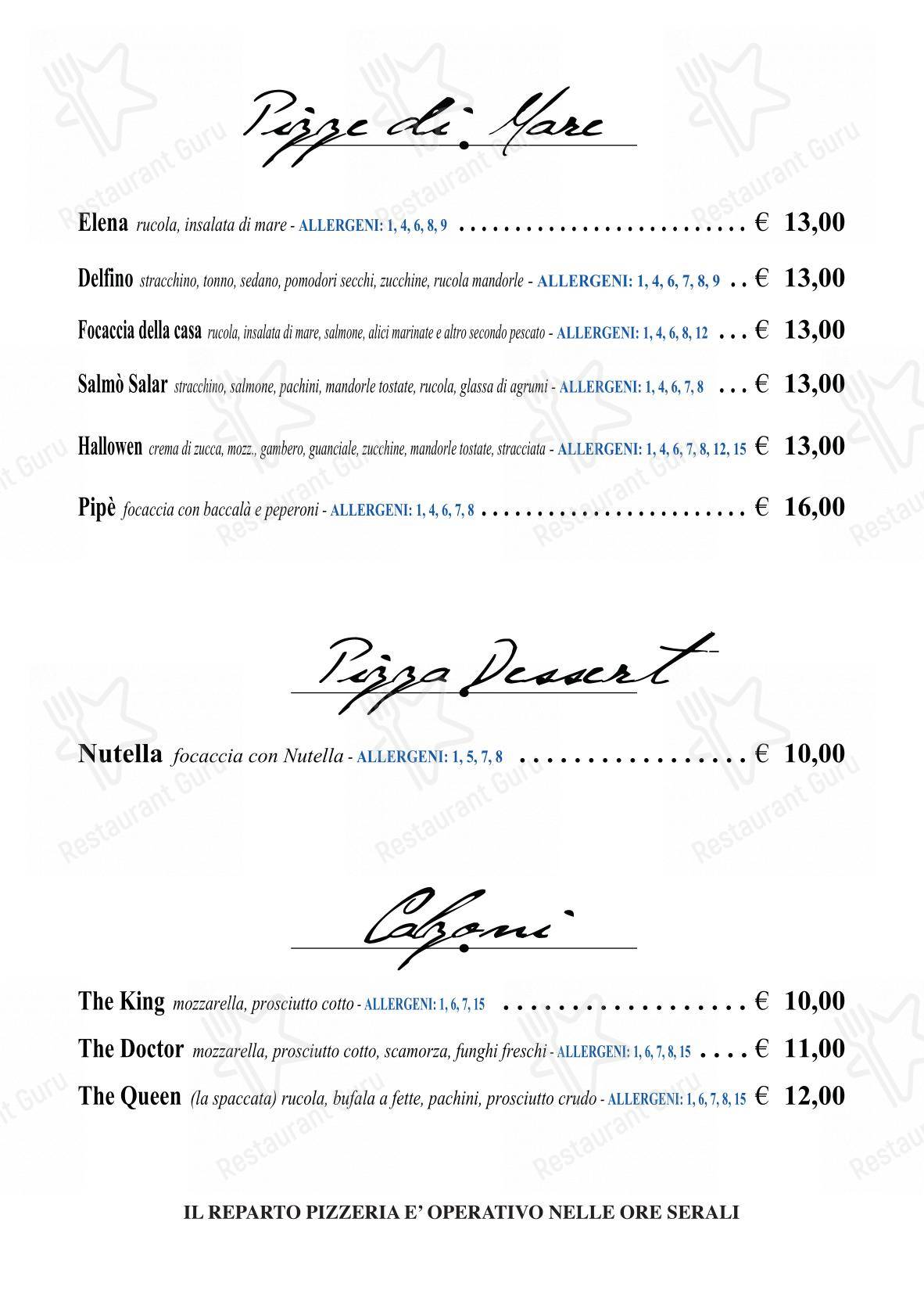 PiPè in Pescara - Menu