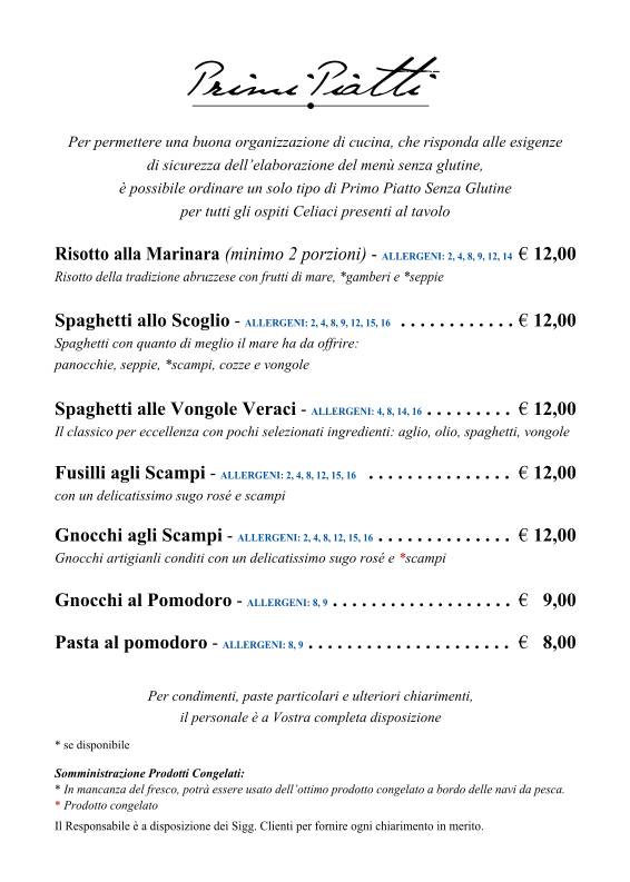 Menu di PiPè 