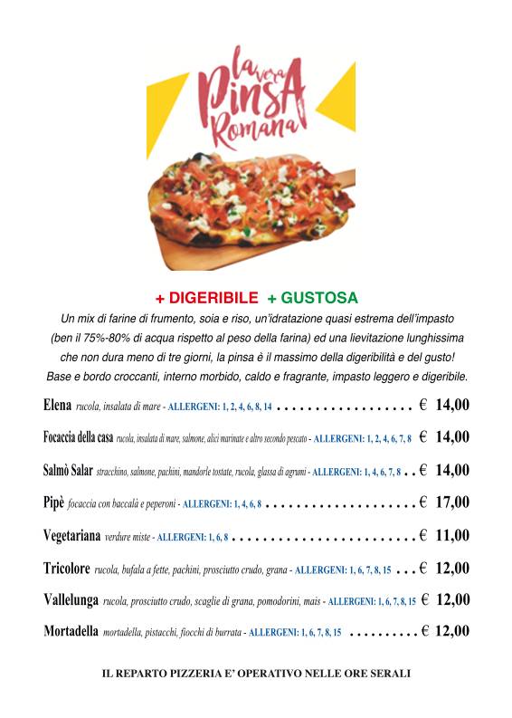 Menu di PiPè 