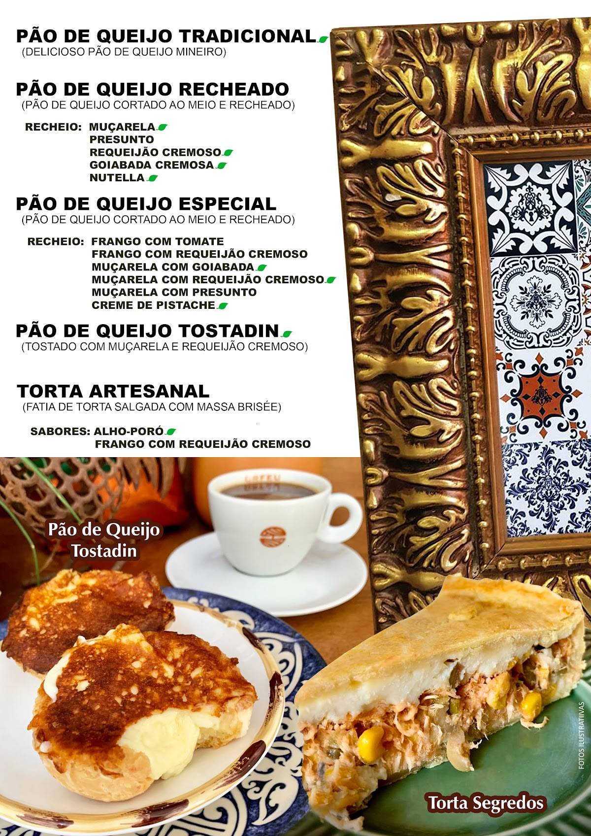 Segredos de Família Café cardápio