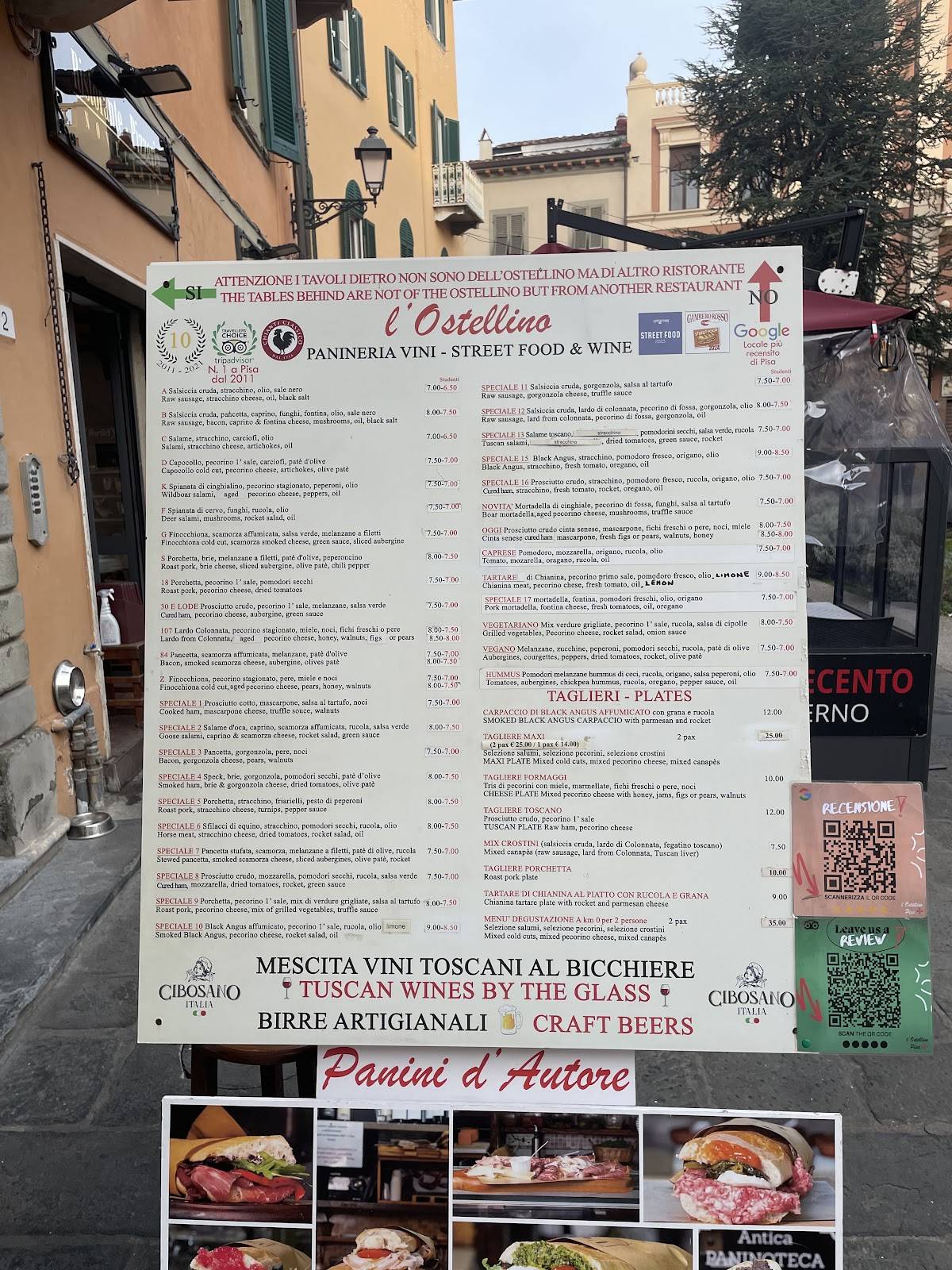Menu di L'Ostellino 
