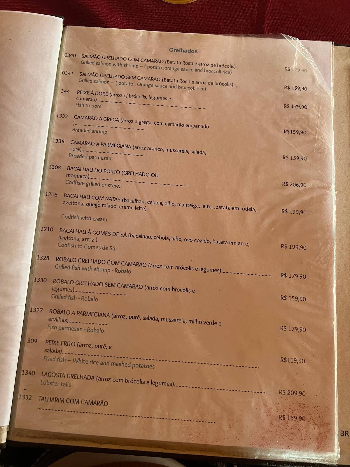 Pitú com Pirão da Eliane cardápio