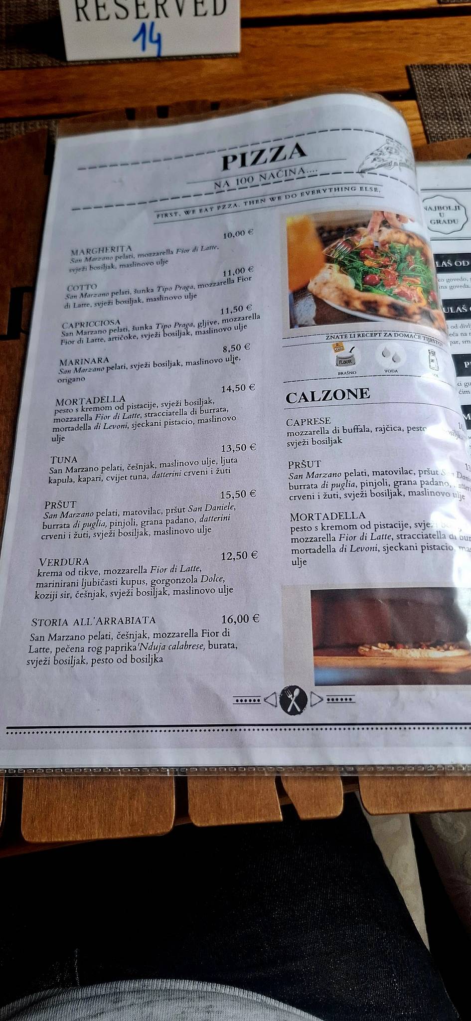 Menu di Pivnica Cont 