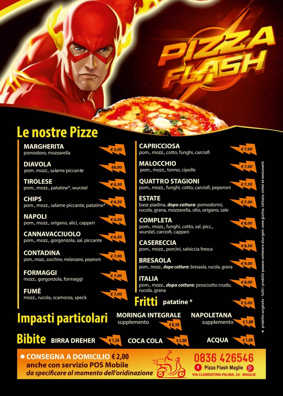 Menu di Pizza Flash 