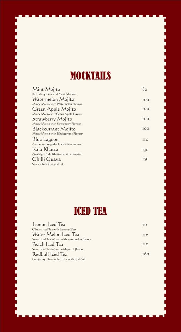 Pizza Fresca menu