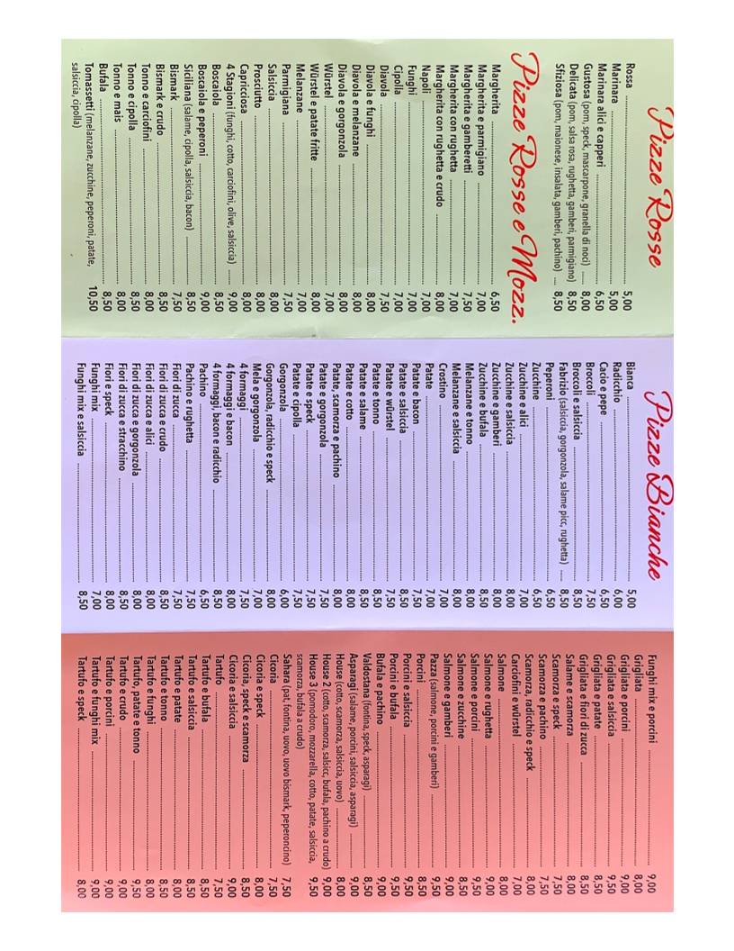 Menu di Pizza House 