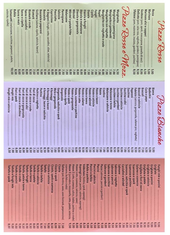 Menu di Pizza House 