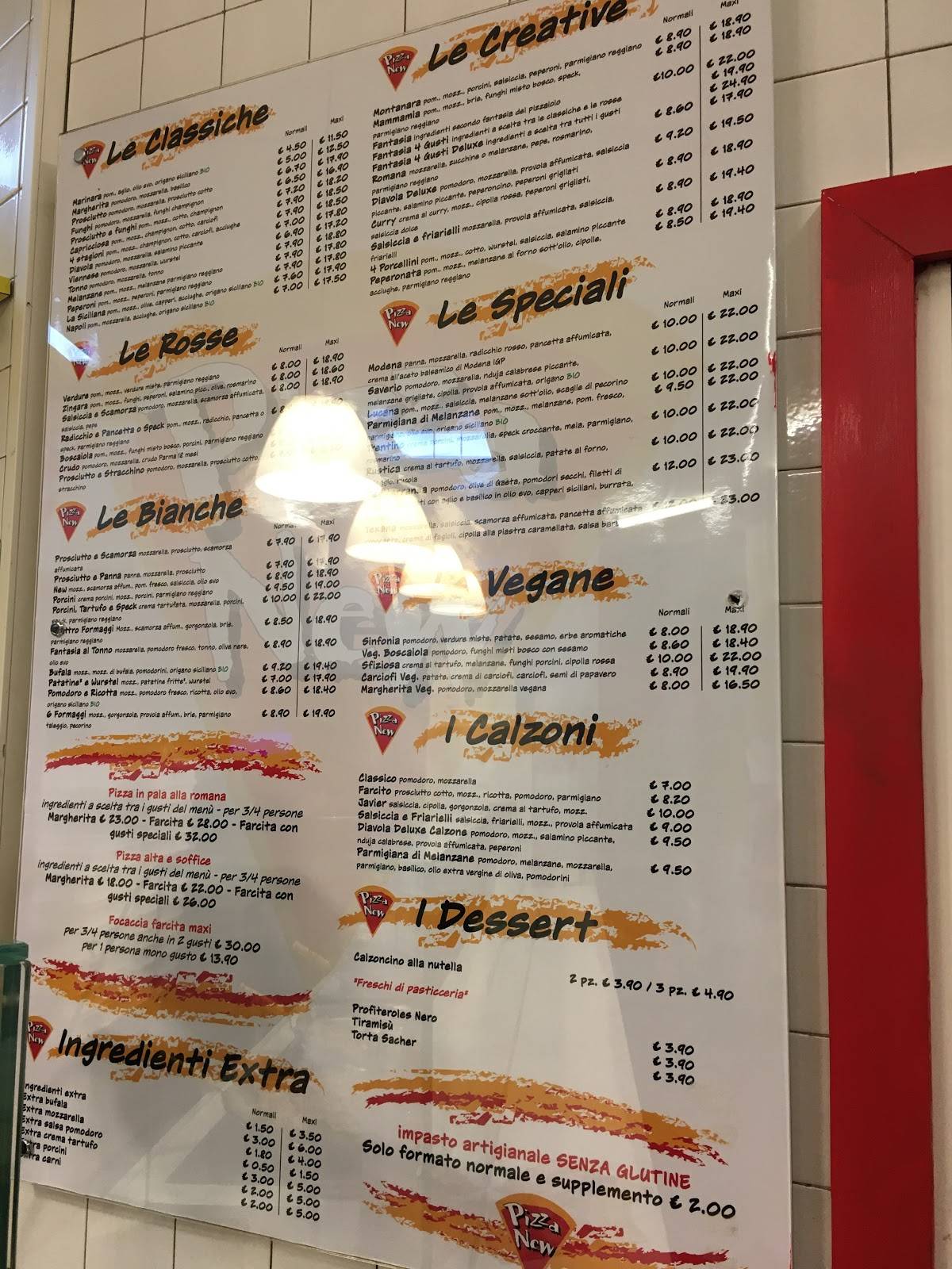 Menu di Pizza New 