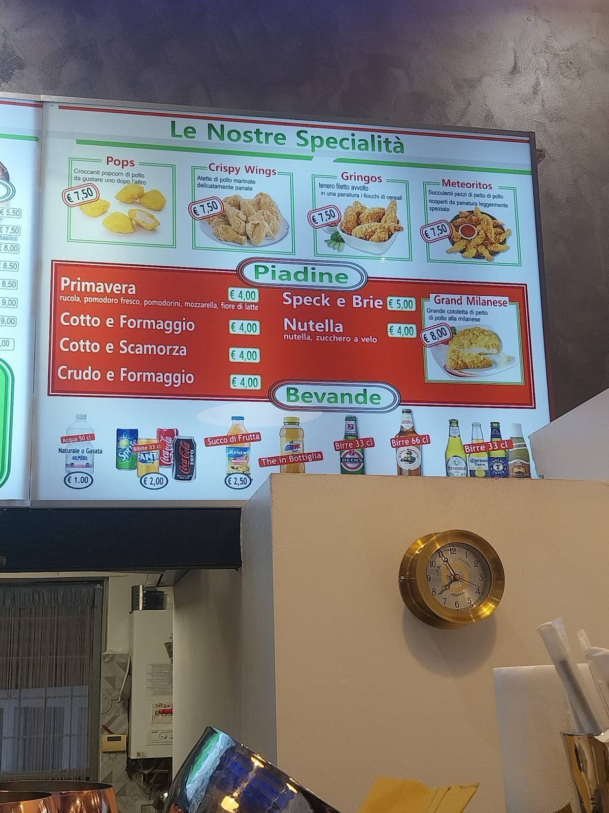 Menu di Pizza Più 