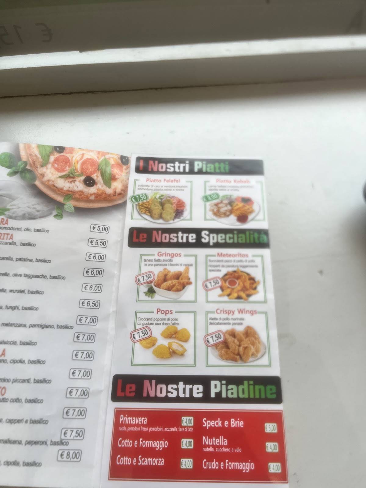 Menu di Pizza Più 