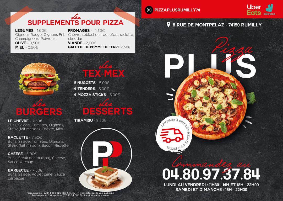 Menu de Pizza Plus