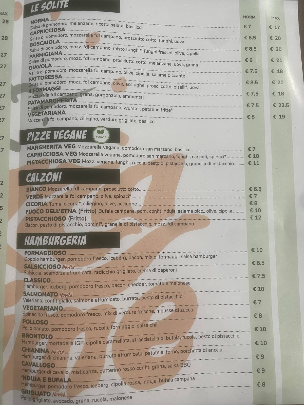 Menu di Pizza Time 