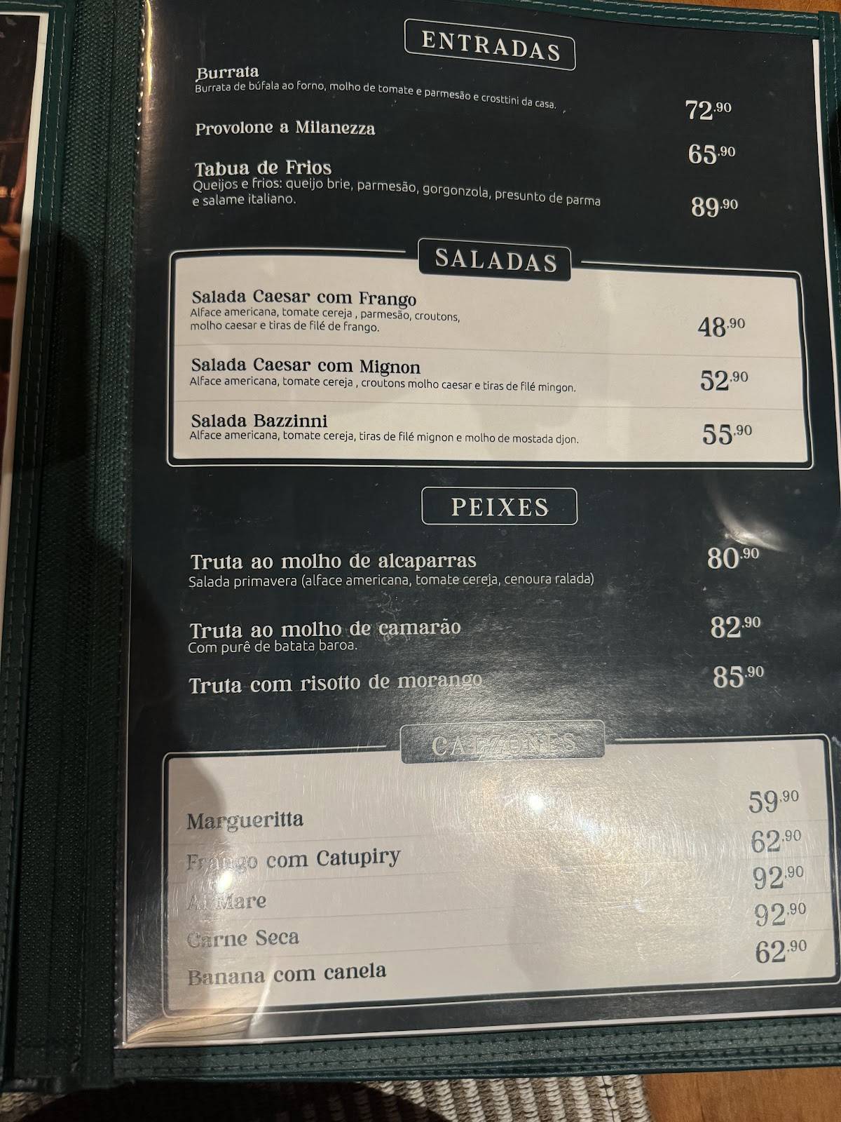 Pizza da Villa Penedo cardápio