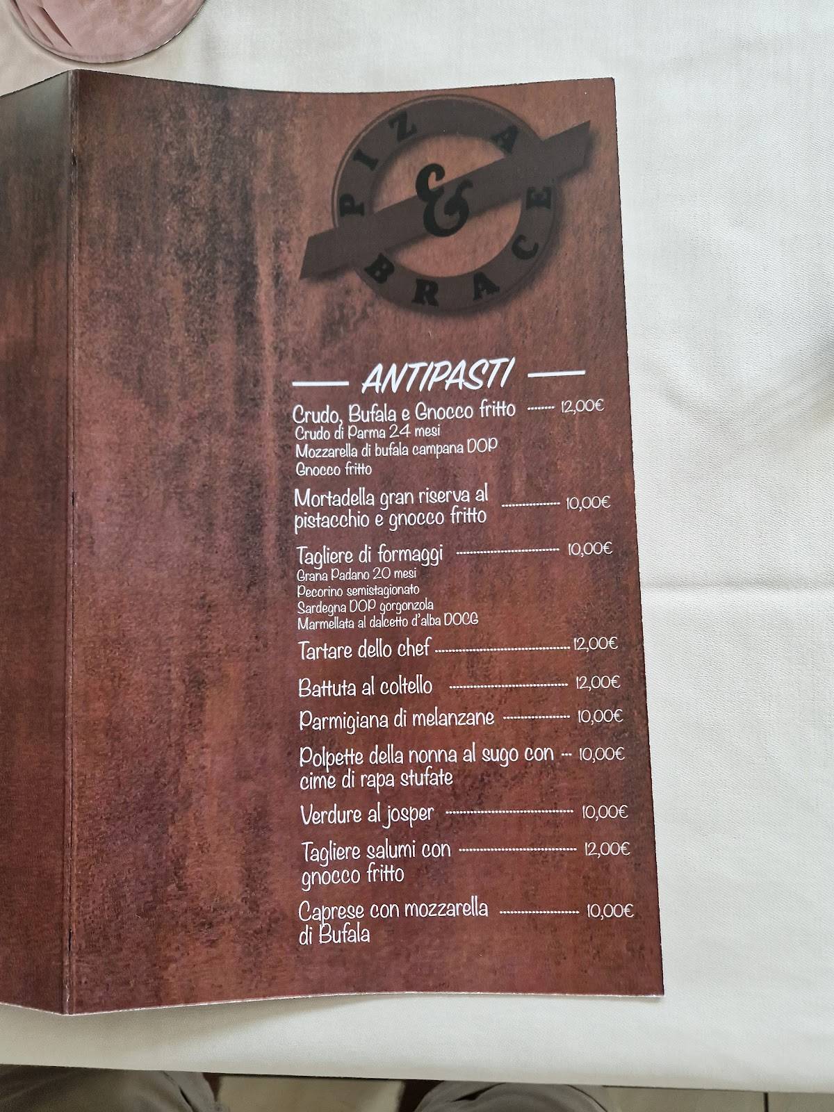 Menu di Pizza e Brace 