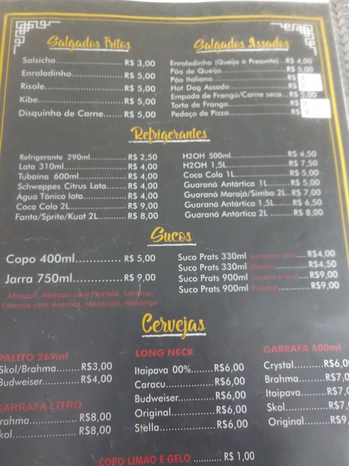 Pizzaria Bom sabor cardápio