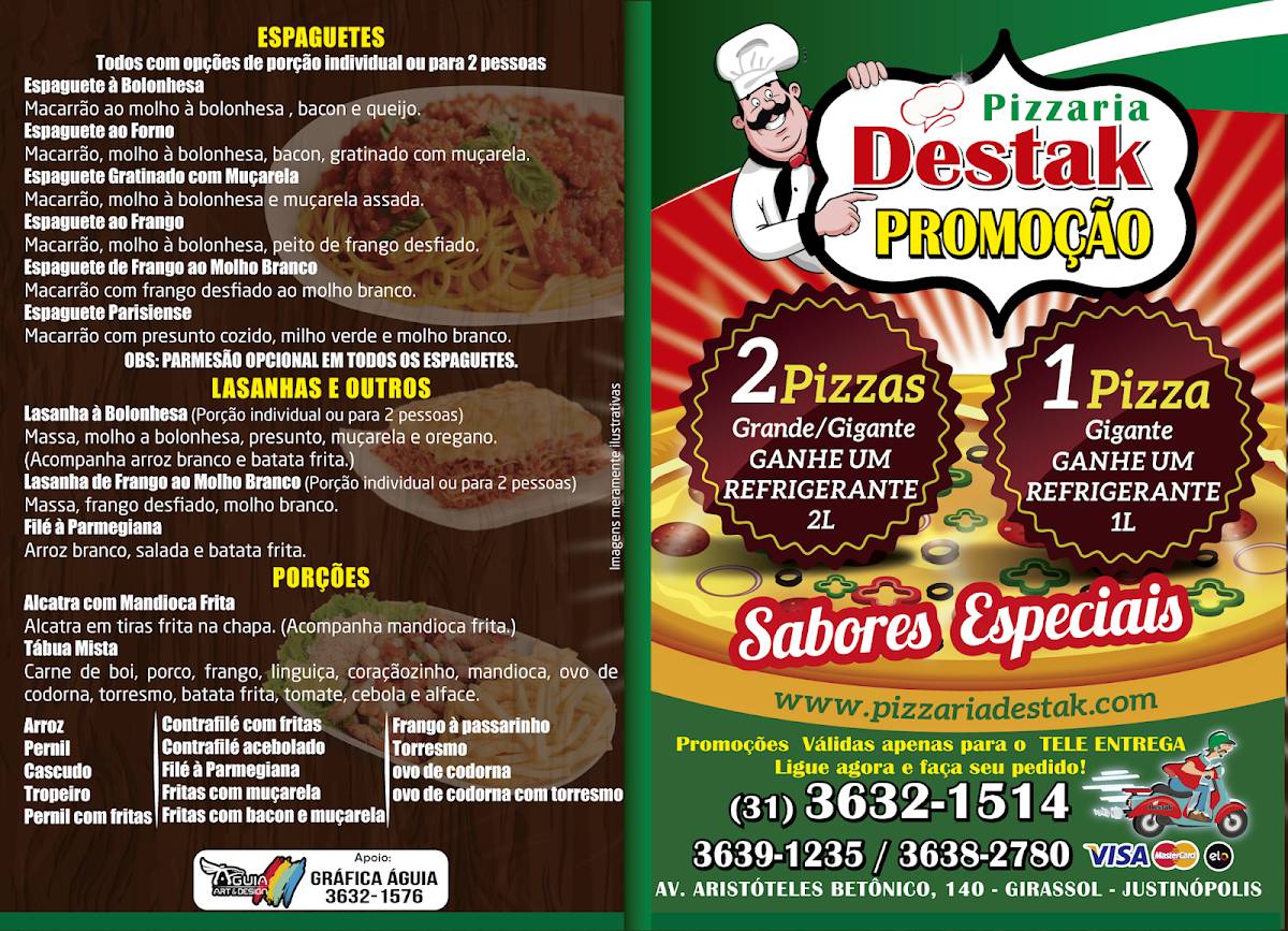 Pizzaria Destak cardápio