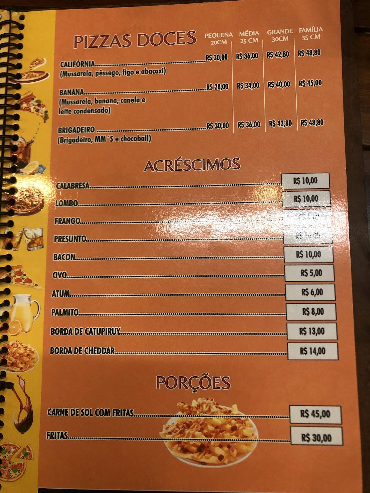 Pizzaria Forninho Mineiro cardápio