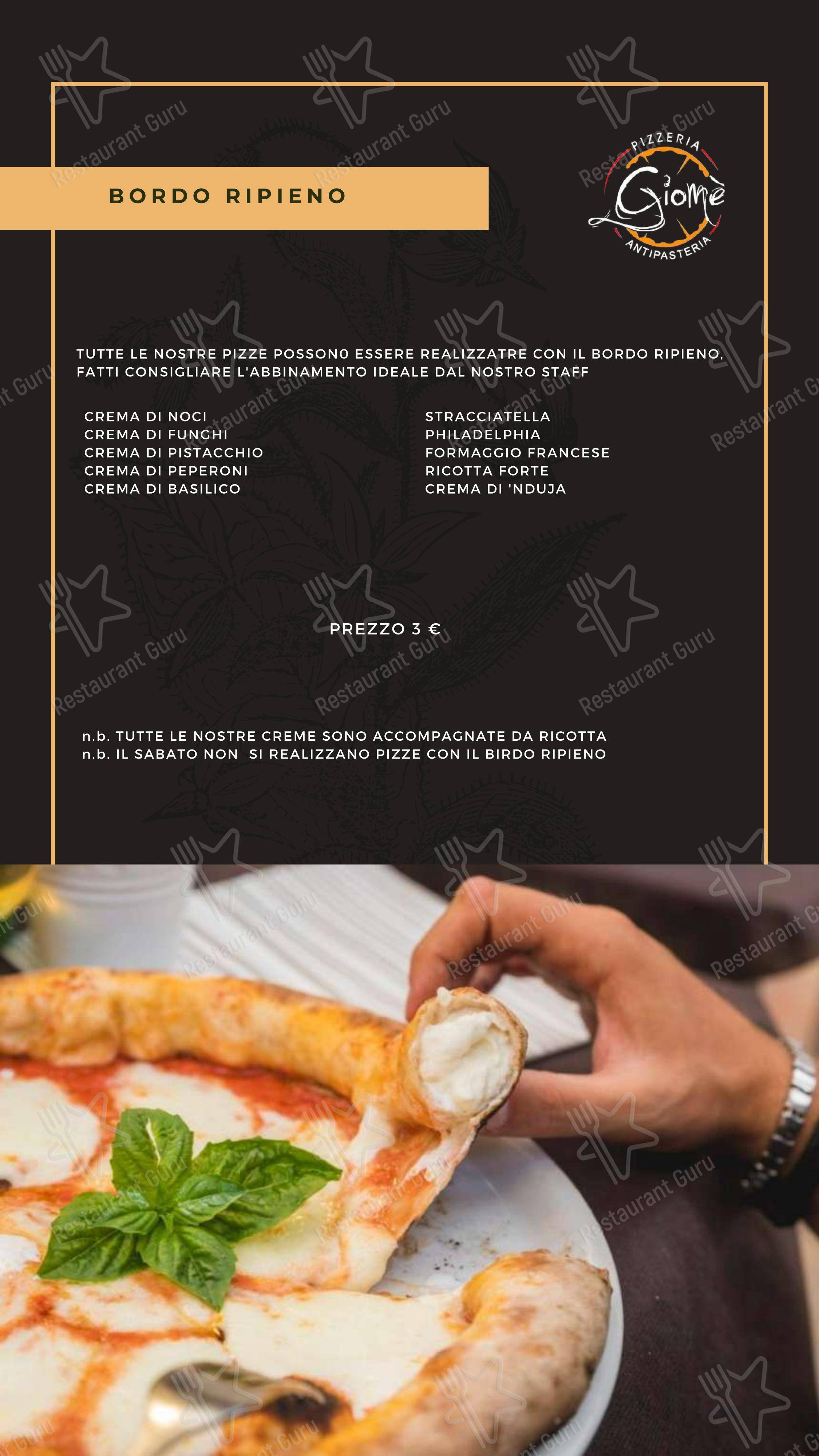 Menu per Pizzeria Antipasteria Giomè ristorante
