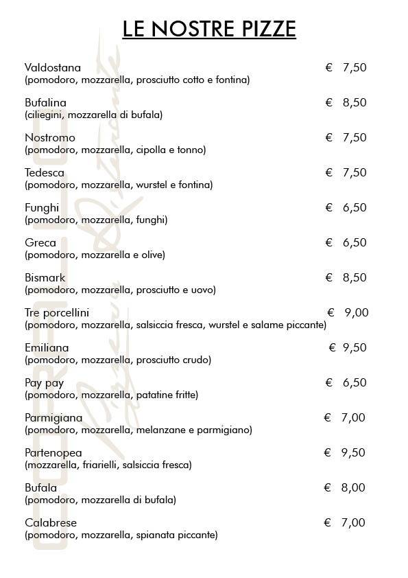Menu di Corallo Ristorante Collegno 