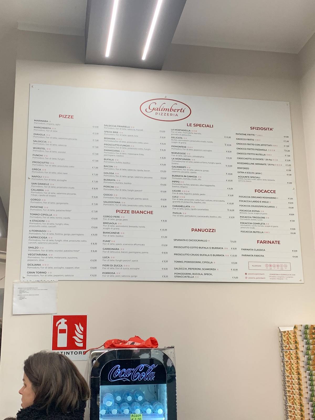 Menu di Pizzeria Galimberti 