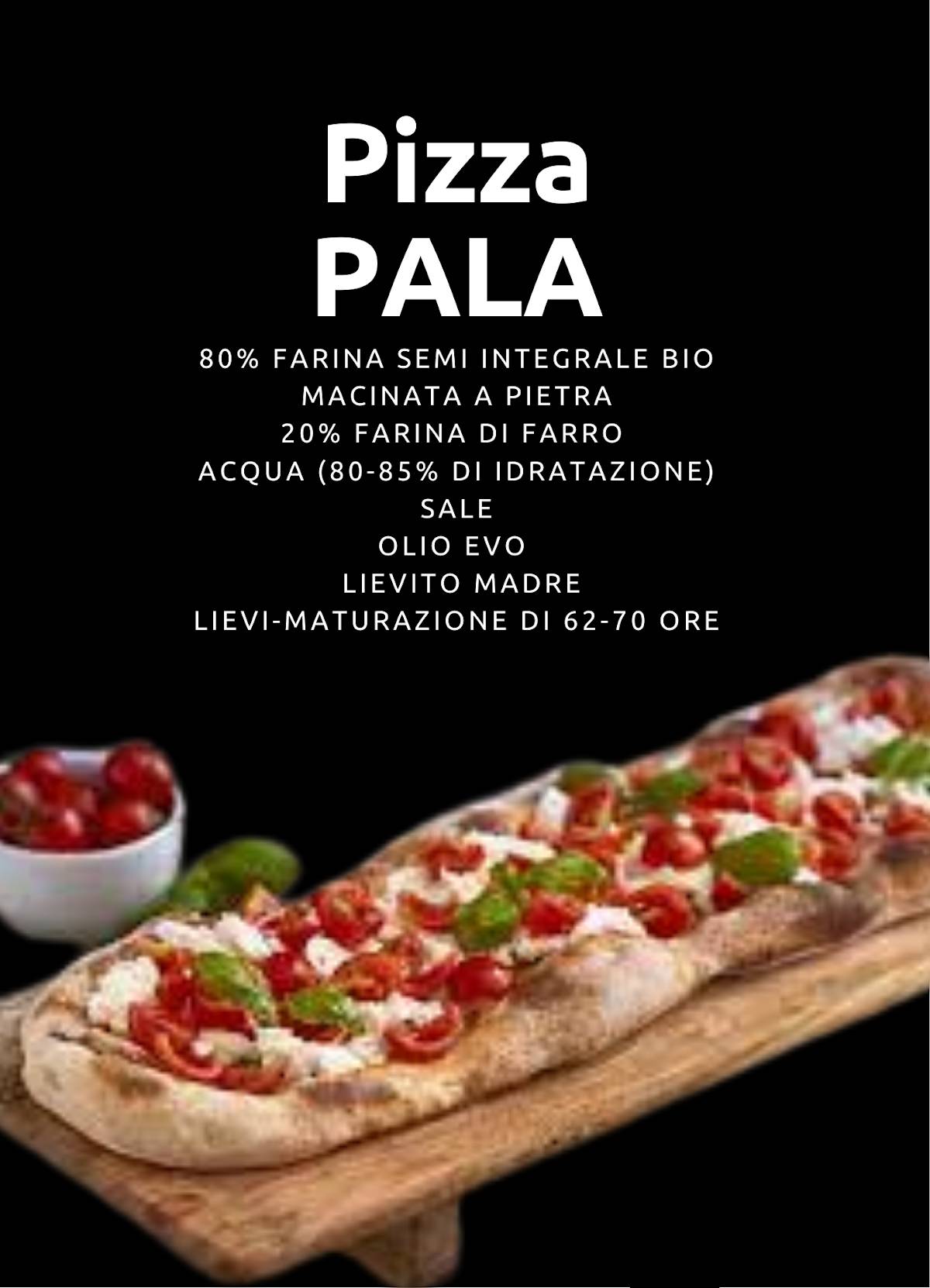 Menu di Gourmet pizza delivery 
