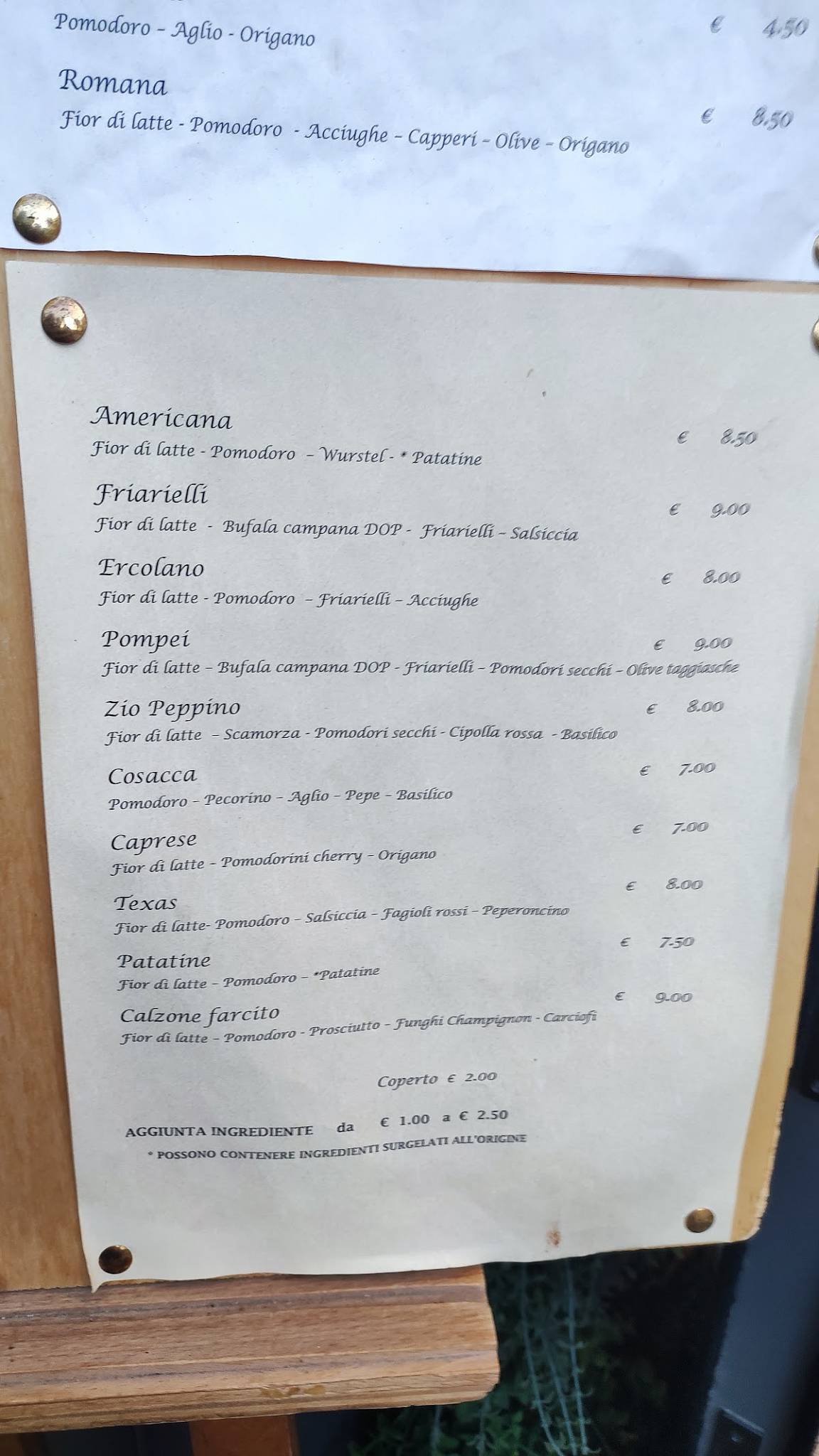 Menu di Il Gabbiano Di Massone Roberto 