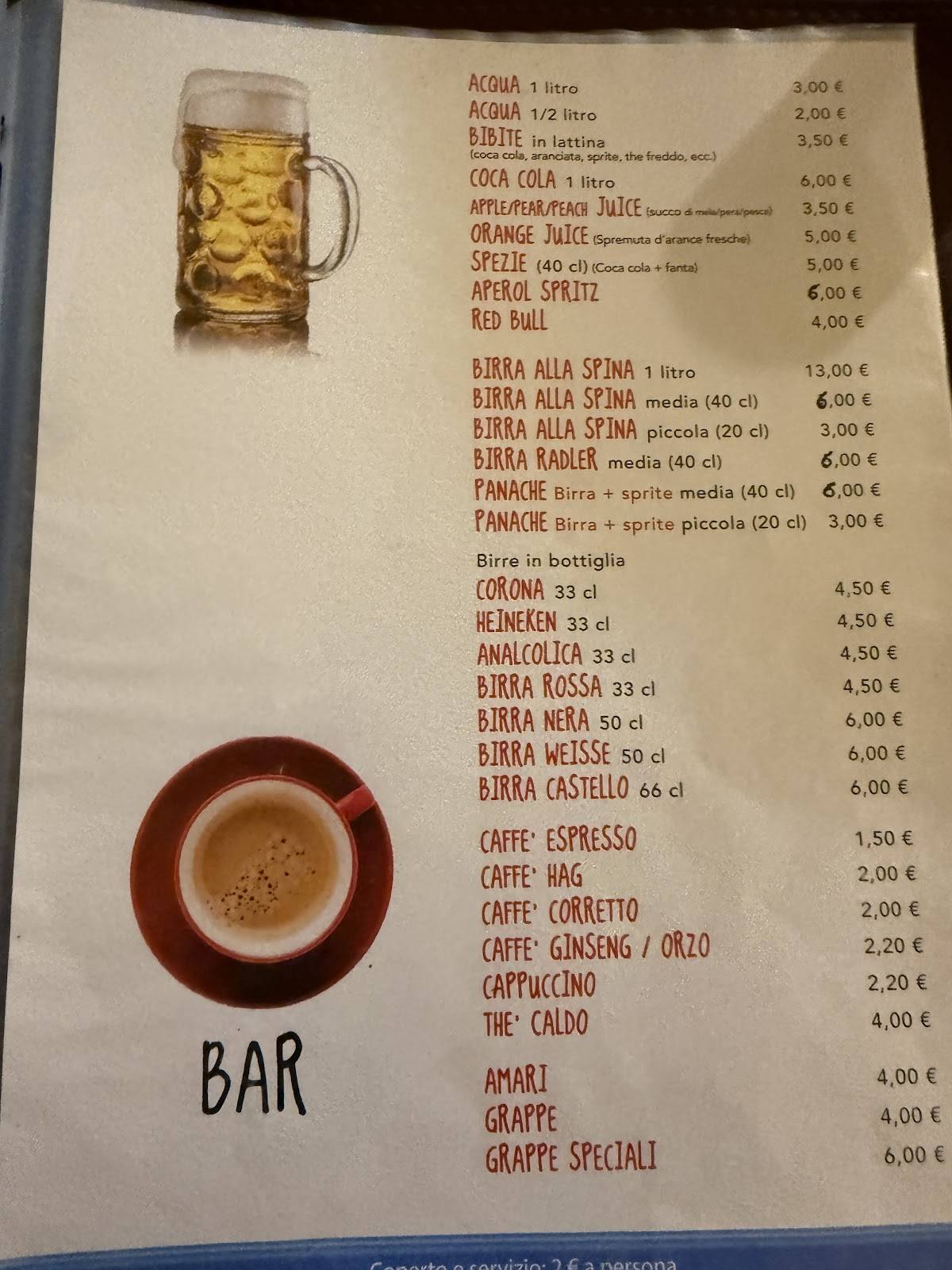 Menu di Pizzeria Il Timone 
