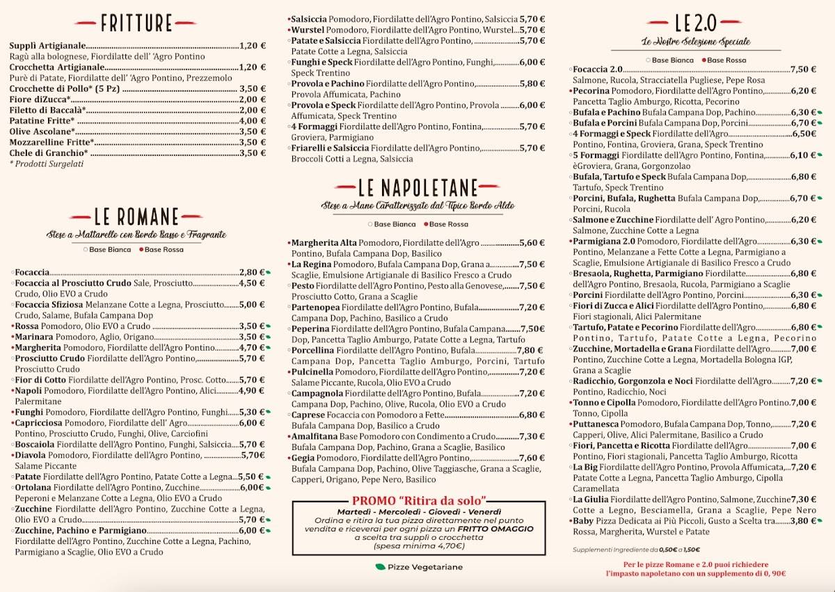 Menu di Pizzeria Peperino 