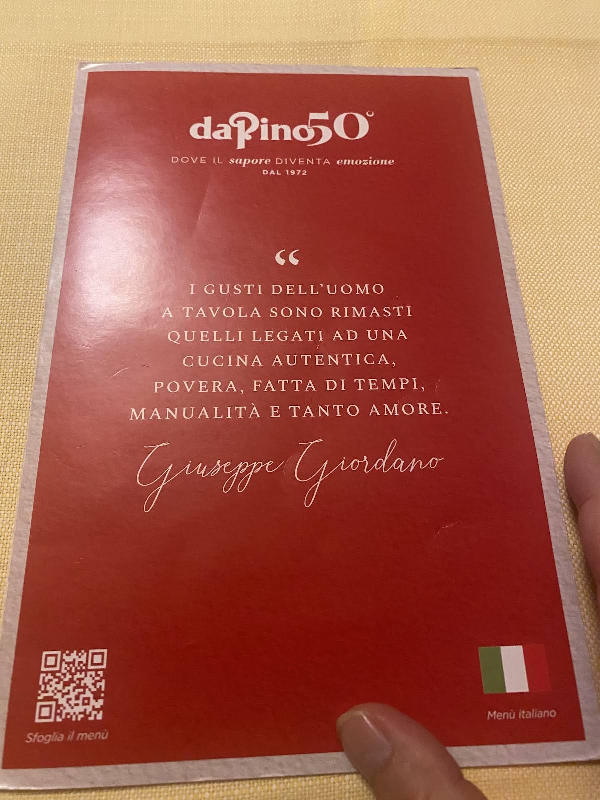Menu di da Pino Mestre 