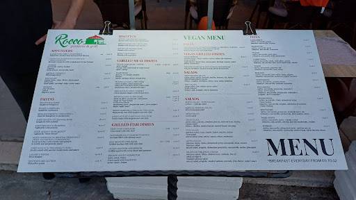 Menu de Pizzeria Rocco