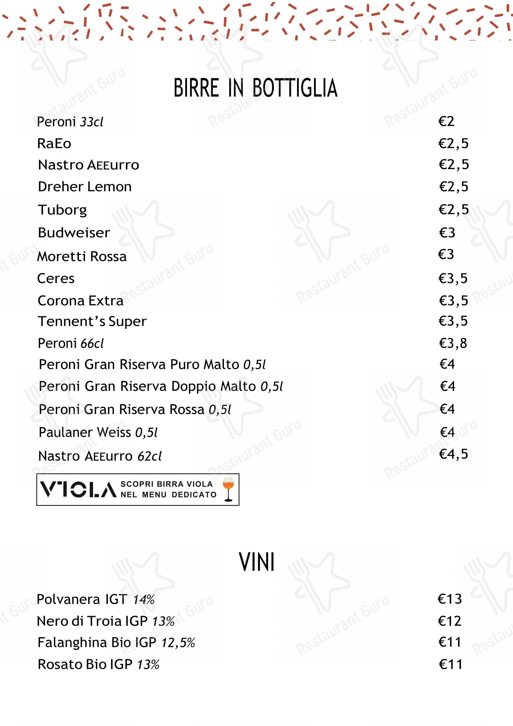 Menu di Pizzeria La Rustica - Menu