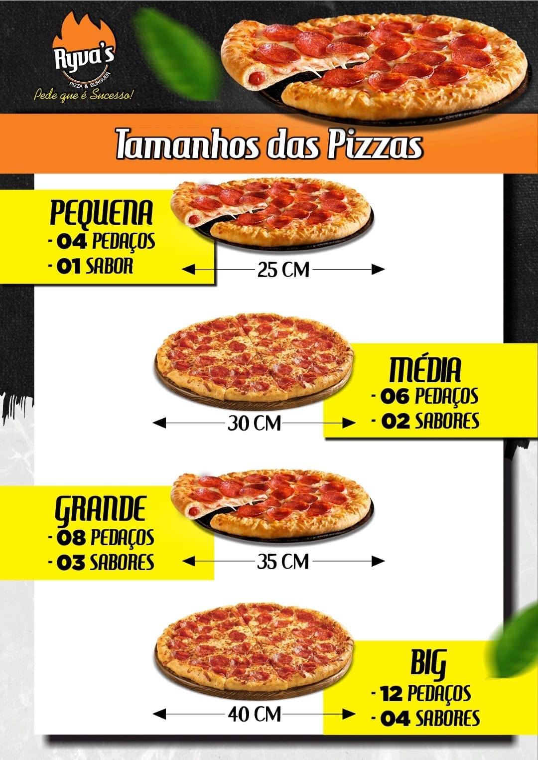 Ryva's Pizza & Burger cardápio