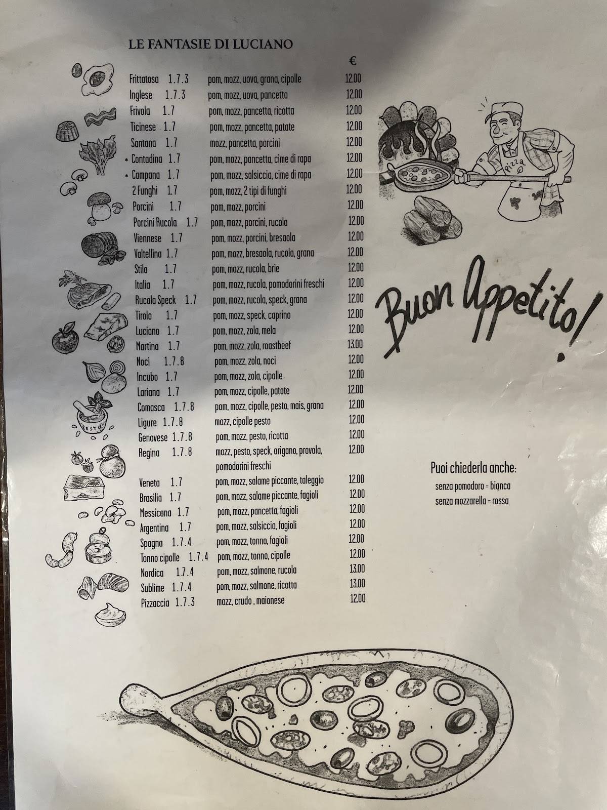 Menu de Pizzeria Stilo