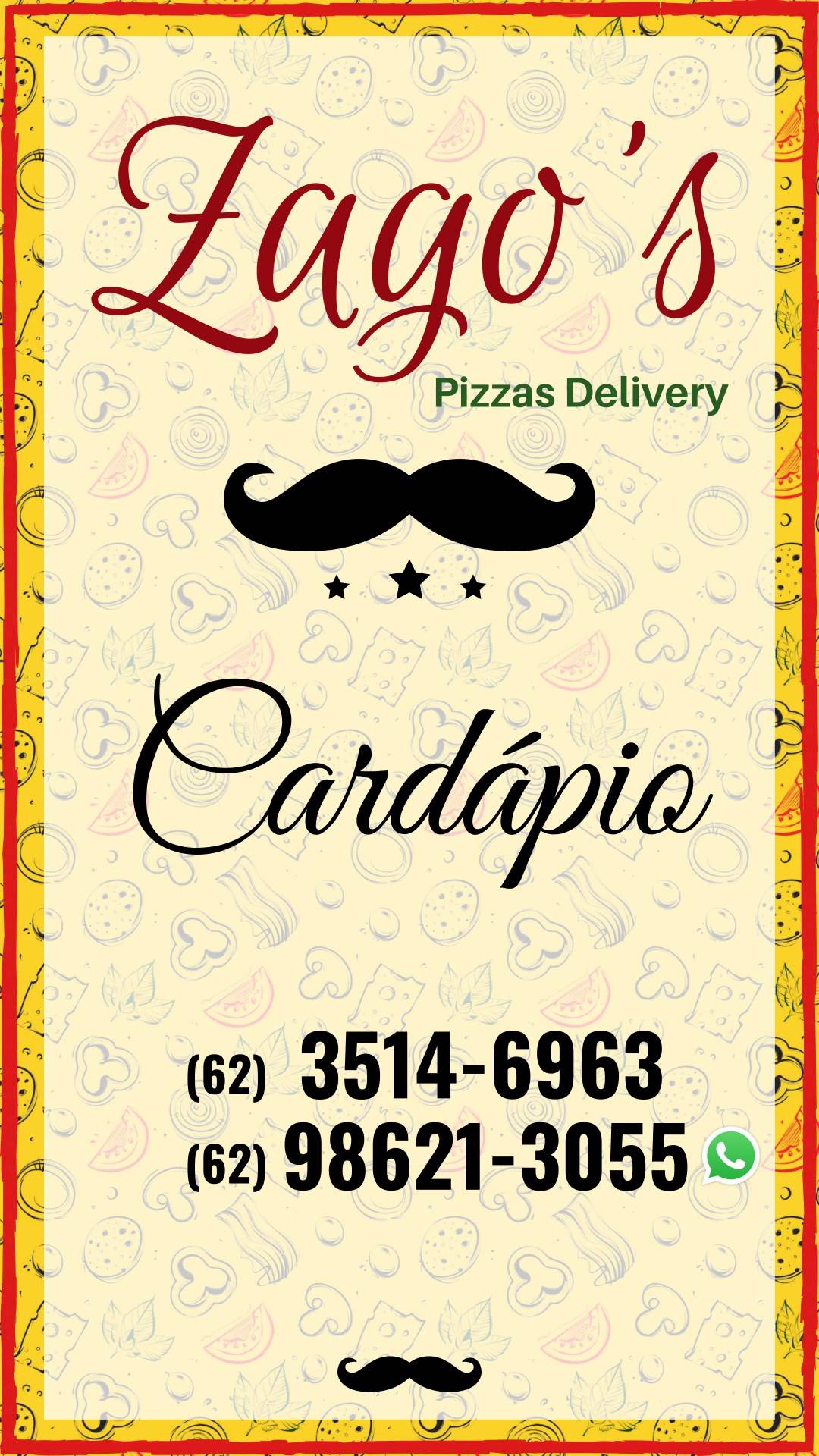 Zago's Pizzaria Delivery cardápio